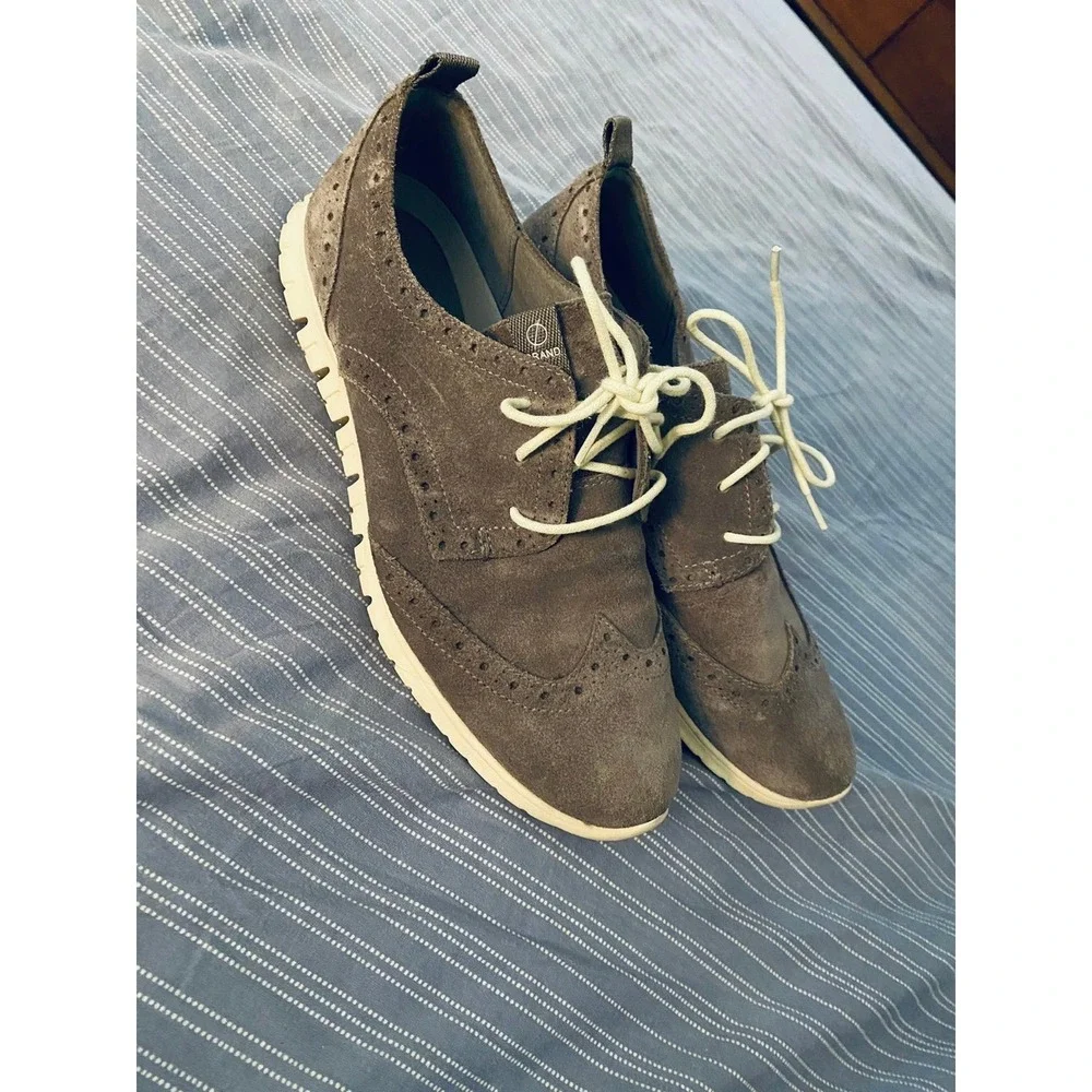 Cole Haan Grand zero suede oxford wingtip shoes‎ 8.5